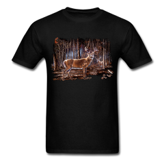 Whitetail Bucks in the Woods - black