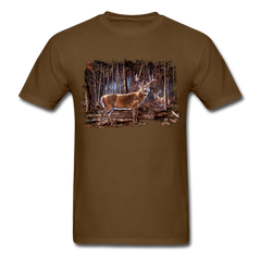 Whitetail Bucks in the Woods - brown