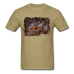 Whitetail Bucks in the Woods - khaki