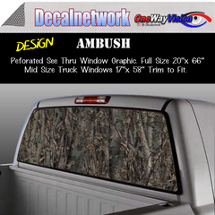 woodland camo window graphic