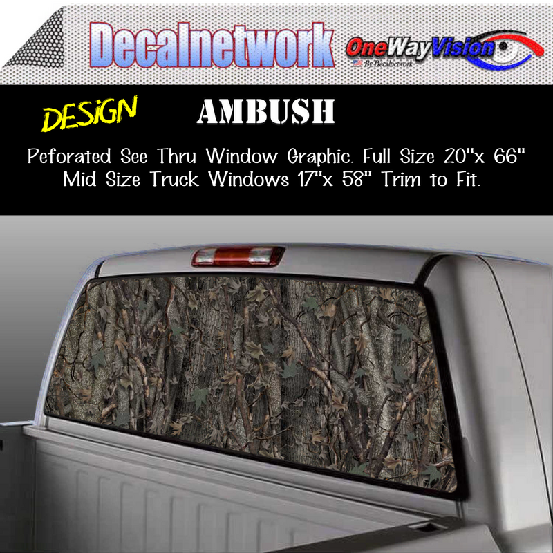 woodland camo window graphic