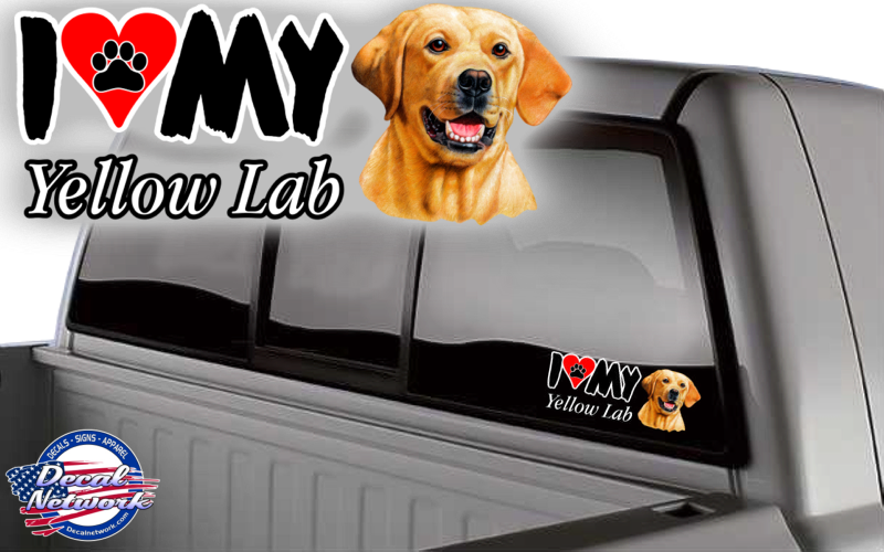 yellow labrador retriever decal