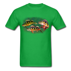 Yellow Perch fish tee shirt - bright green