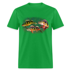Yellow Perch fish tee shirt - bright green