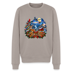 West Virginia State Christmas Holiday Theme Premium Sweatshirt - taupe