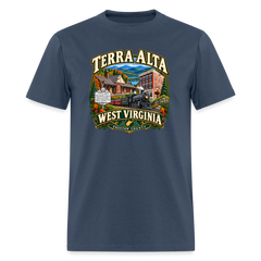 Town of Terra Alta West Virginia Design Tee Shirt -  blue dusk
