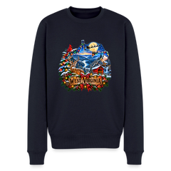 West Virginia State Christmas Holiday Theme Premium Sweatshirt - navy