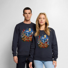 West Virginia State Christmas Holiday Theme Premium Sweatshirt - navy