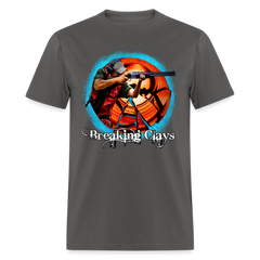Breaking Clays Skeet Trap shooting tee shirt - charcoal