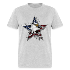 One Nation Eagle Star tee shirt - heather gray