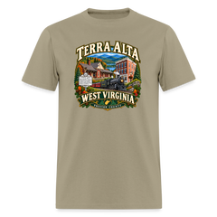 Town of Terra Alta West Virginia Design Tee Shirt - khaki