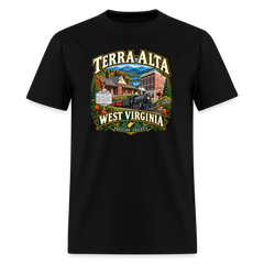 Town of Terra Alta West Virginia Design Tee Shirt - black