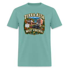 Town of Terra Alta West Virginia Design Tee Shirt - aquatic