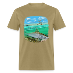 Bone Fishing tee shirt - khaki