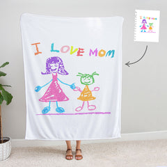 Custom Childs Drawing Blanket