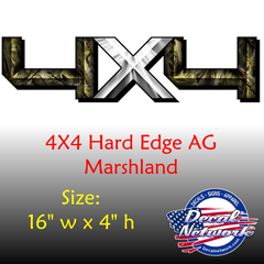 4x4 Hard Edge Camouflage vinyl truck decals - [Awesome_Decals]