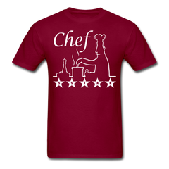 5 STAR Chef Tee shirt Culinary Cook - burgundy