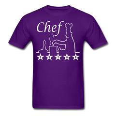 5 STAR Chef Tee shirt Culinary Cook - purple