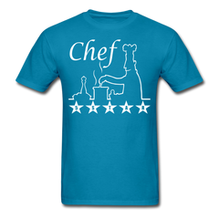 5 STAR Chef Tee shirt Culinary Cook - turquoise