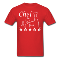 5 STAR Chef Tee shirt Culinary Cook - red
