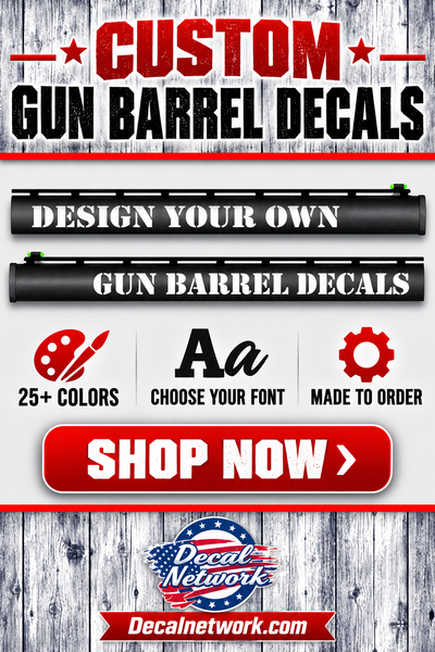 Custom Gun Barrel decals design your own