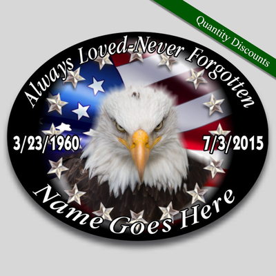 in loving memory american eagle flag patriotic decal