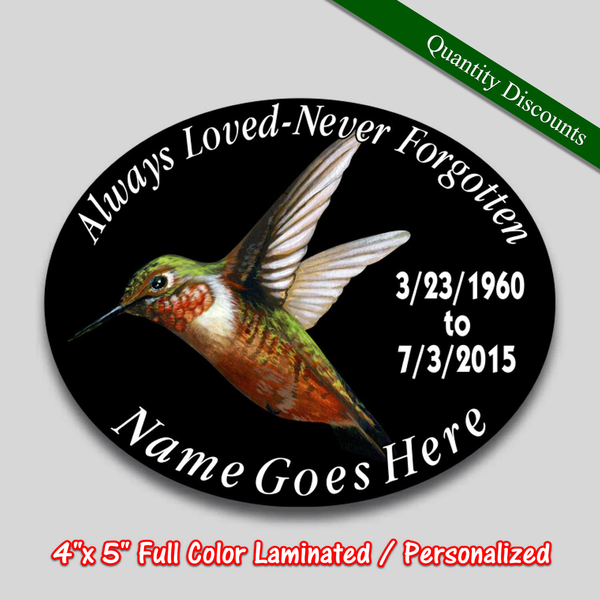 always-loved-never-forgotten-in-loving-memory-memorial-oval-vinyl-decal ...