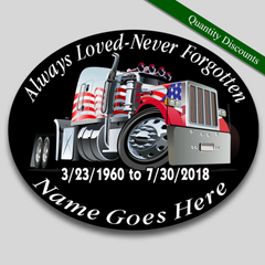 in loving memory truck driver decal