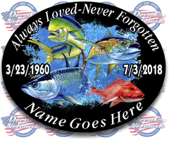 Always Loved - Never Forgotten Salt Slam Fishing decal - [Awesome_Decals]