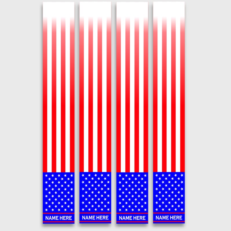 American flag fade personalized arrow wrap