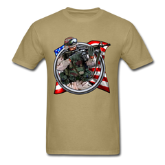 American Soldier Flag tee shirt - khaki
