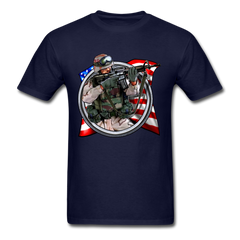 American Soldier Flag tee shirt - navy
