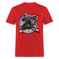 American Soldier Flag tee shirt - red