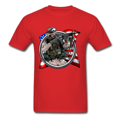 American Soldier Flag tee shirt - red