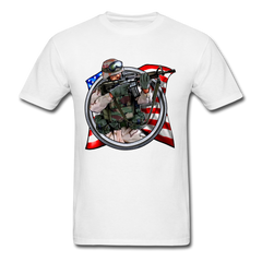 American Soldier Flag tee shirt - white