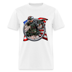 American Soldier Flag tee shirt - white