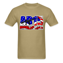 AR 15 Americas Rifle 2A tee shirt - khaki