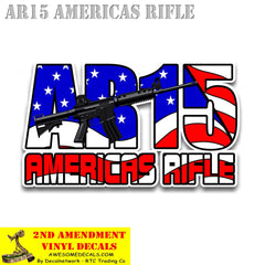 AR15 AMERICAS RIFLE Vinyl Decal 2A gun stickers