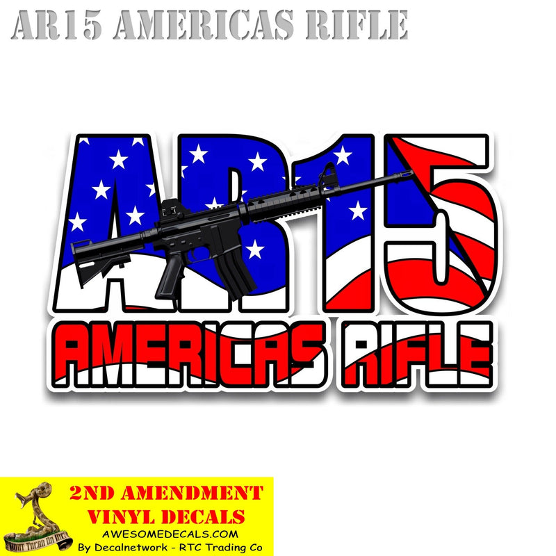 AR15 AMERICAS RIFLE Vinyl Decal 2A gun stickers