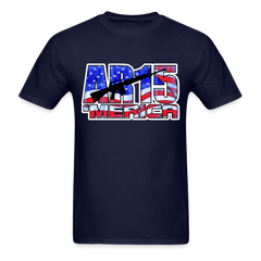 AR15 MERICA with flag design tee shirt - navy