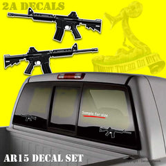 AR15 Vinyl Decal set 2A gun stickers