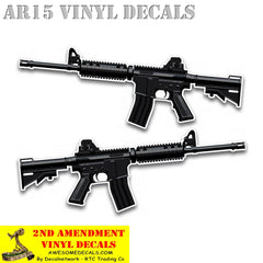 AR15 Vinyl Decal set 2A gun stickers