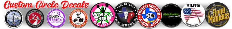 custom printed full color circle round decal sticker