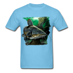 Big Catfish tee shirt - aquatic blue