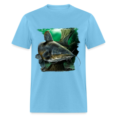 Big Catfish tee shirt - aquatic blue