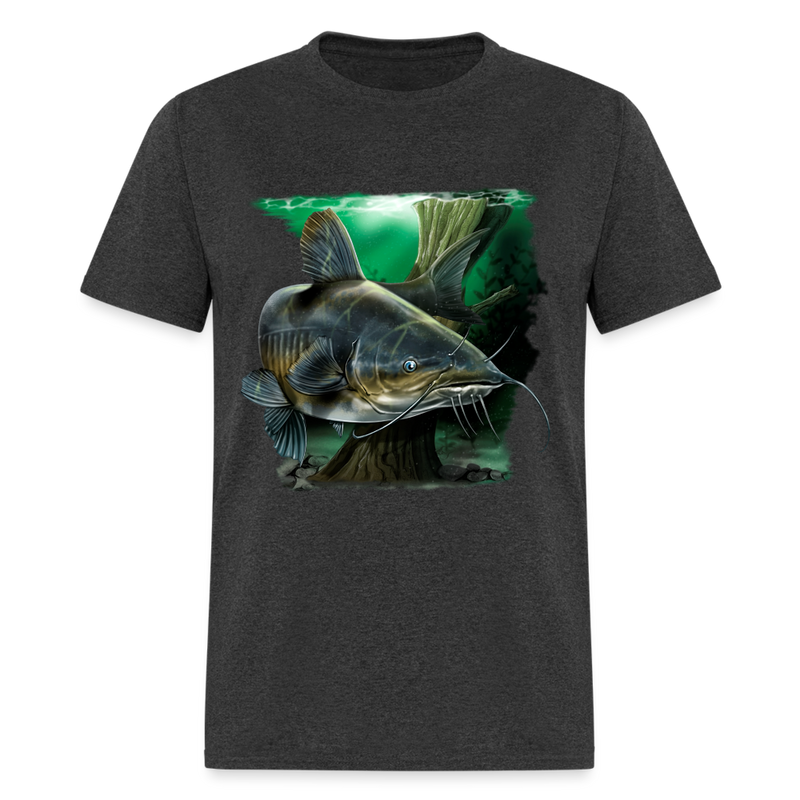 Big Catfish tee shirt - heather black