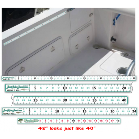Boat Ruler fish measuring tape decal size 18, 24, 40, 48