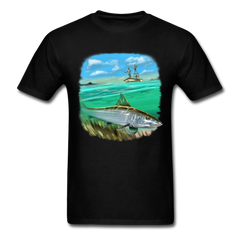 Bone Fishing tee shirt - black