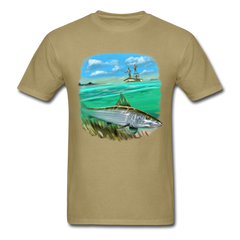 Bone Fishing tee shirt - khaki