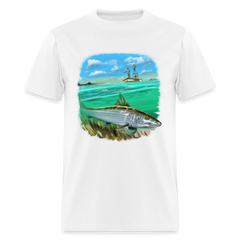 Bone Fishing tee shirt - white